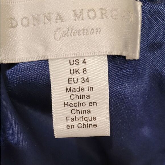 Donna Morgan Midnight Blue Halter Wedding Dress - Picture 14 of 14